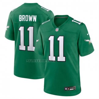 Camiseta NFL Game Nino Philadelphia Eagles AJ Brown Verde