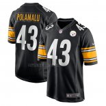 Camiseta NFL Game Pittsburgh Steelers Troy Polamalu Negro