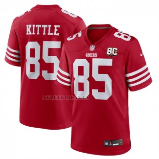 Camiseta NFL Game San Francisco 49ers George Kittle 80 Aniversario Rojo