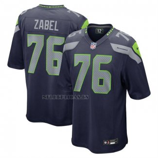 Camiseta NFL Game Seattle Seahawks Grey Zabel 2025 NFL Draft First Round Pick Azul