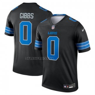 Camiseta NFL Legend Detroit Lions Jahmyr Gibbs Segunda Alterno Negro