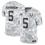 Camiseta NFL Limited Indianapolis Colts Anthony Richardson 2024 Salute To Service Gris