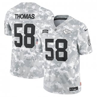 Camiseta NFL Limited Kansas City Chiefs Derrick Thomas 2024 Salute To Service Retired Gris