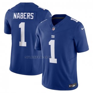 Camiseta NFL Limited New York Giants Malik Nabers Vapor F.U.S.E. Azul