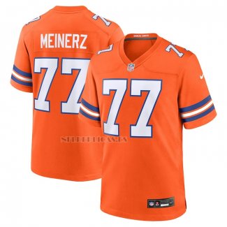 Camiseta NFL Game Denver Broncos Quinn Meinerz Mile High Collection 1977 Throwback Naranja