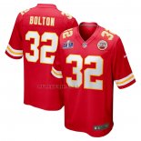 Camiseta NFL Game Kansas City Chiefs Nick Bolton Super Bowl LVIII Patch Rojo