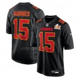 Camiseta NFL Game Kansas City Chiefs Patrick Mahomes Super Bowl LIX Negro