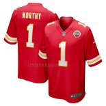 Camiseta NFL Game Kansas City Chiefs Xavier Worthy 2024 NFL Draft First Round Pick Rojo