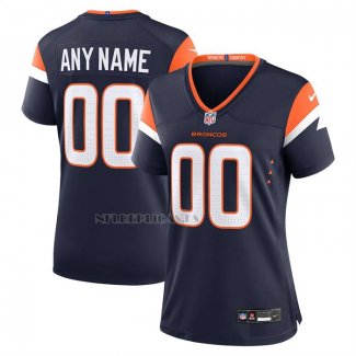 Camiseta NFL Game Mujer Denver Broncos Alterno Mile High Collection Personalizada Azul