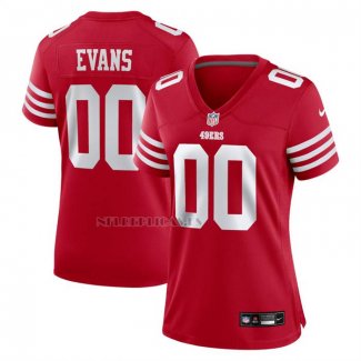 Camiseta NFL Game Mujer San Francisco 49ers Mike Evans Rojo