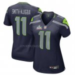 Camiseta NFL Game Mujer Seattle Seahawks Jaxon Smith Njigba Super Bowl LX Patch Azul