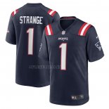 Camiseta NFL Game New England Patriots Cole Strange 2022 NFL Draft Pick Azul