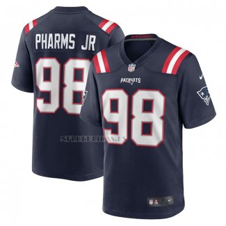 Camiseta NFL Game New England Patriots Jeremiah Pharms Jr. Azul Blanco