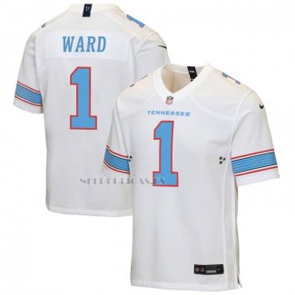 Camiseta NFL Game Nino Tennessee Titans Cameron Ward Blanco1