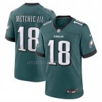 Camiseta NFL Game Philadelphia Eagles John Metchie III Verde Oscuro
