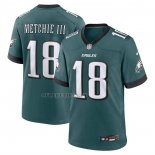 Camiseta NFL Game Philadelphia Eagles John Metchie III Verde Oscuro