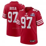 Camiseta NFL Game San Francisco 49ers Nick Bosa Super Bowl LVIII Patch Rojo
