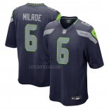 Camiseta NFL Game Seattle Seahawks Jalen Milroe 2025 NFL Draft Azul