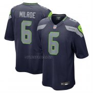 Camiseta NFL Game Seattle Seahawks Jalen Milroe 2025 NFL Draft Azul