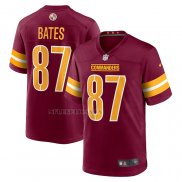 Camiseta NFL Game Washington Commanders John Bates 87 Rojo