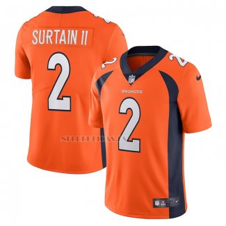 Camiseta NFL Limited Denver Broncos Patrick Surtain II Vapor Naranja