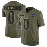 Camiseta NFL Limited Detroit Lions Jahmyr Gibbs 2025 Salute To Service Verde Militar