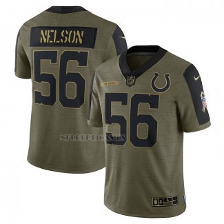 Camiseta NFL Limited Indianapolis Colts Quenton Nelson 2021 Salute To Service Verde