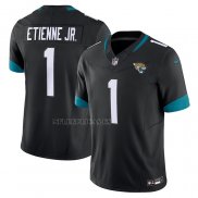 Camiseta NFL Limited Jacksonville Jaguars Travis Etienne Vapor F.U.S.E. Negro