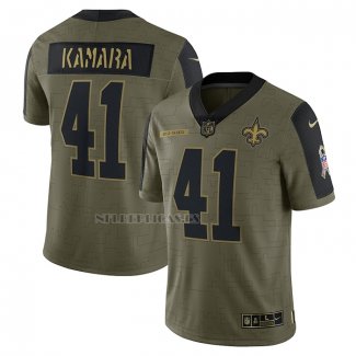 Camiseta NFL Limited New Orleans Saints Alvin Kamara 2021 Salute To Service Verde