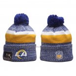 Gorro Beanie Los Angeles Rams New Era Sideline 2024 Azul Gris