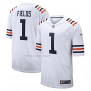 Camiseta NFL Game Chicago Bears Justin Fields 2021 NFL Draft Pick Alterno Classic Blanco