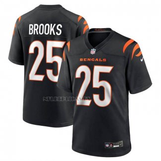 Camiseta NFL Game Cincinnati Bengals Tahj Brooks Negro