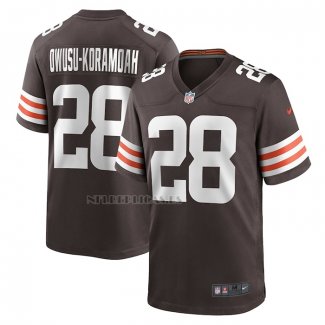 Camiseta NFL Game Cleveland Browns Jeremiah Owusu-Koramoah Marron