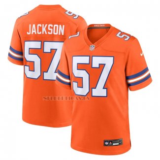 Camiseta NFL Game Denver Broncos Tom Jackson Mile High Collection 1977 Throwback Retired Naranja