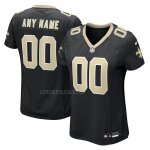 Camiseta NFL Game Mujer New Orleans Saints Personalizada Negro