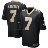 Camiseta NFL Game New Orleans Saints Morten Andersen Retired Negro