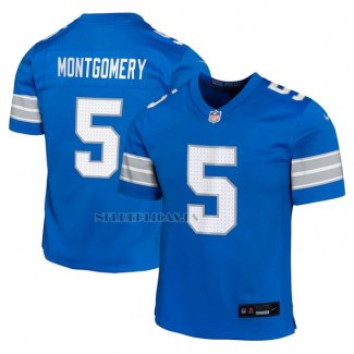 Camiseta NFL Game Nino Detroit Lions David Montgomery Azul