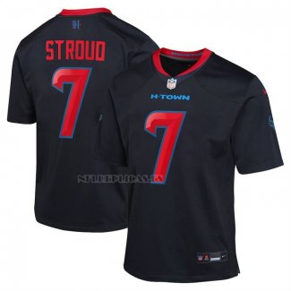 Camiseta NFL Game Nino Houston Texans CJ Stroud Azul1
