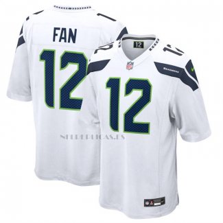 Camiseta NFL Game Seattle Seahawks 12s Blanco