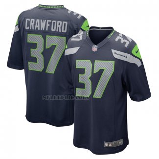 Camiseta NFL Game Seattle Seahawks Xavier Crawford Primera Azul