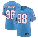 Camiseta NFL Game Tennessee Titans Jeffery Simmons Throwback Alterno Azul