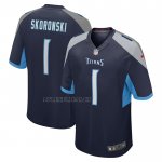 Camiseta NFL Game Tennessee Titans Peter Skoronski 2023 NFL Draft First Round Pick Azul