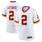 Camiseta NFL Game Washington Commanders Marshon Lattimore Super Bowl Era Blanco