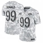 Camiseta NFL Limited Los Angeles Rams Aaron Donald 2024 Salute To Service Retired Gris