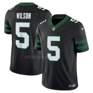 Camiseta NFL Limited New York Jets Garrett Wilson Alterno Vapor F.U.S.E. Legacy Negro