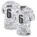 Camiseta NFL Limited Philadelphia Eagles DeVonta Smith 2024 Salute To Service Gris