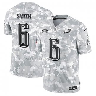 Camiseta NFL Limited Philadelphia Eagles DeVonta Smith 2024 Salute To Service Gris