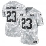 Camiseta NFL Limited San Francisco 49ers Christian McCaffrey 2024 Salute To Service Gris