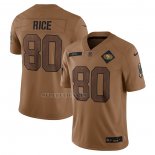 Camiseta NFL Limited San Francisco 49ers Jerry Rice 2023 Salute To Service Retired Marron