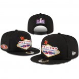 Gorra San Francisco 49ers Adjustable Super Bowl LVIII Tarmac Snapback Negro